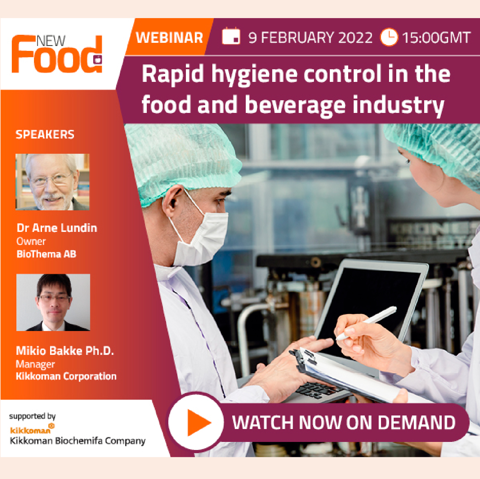 ATP test seminer Rapid hygiene control in the food and beverage industry