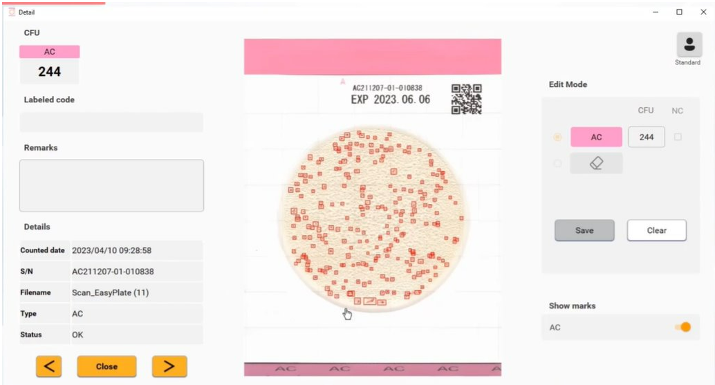 Colony Counting System for Easy Plate